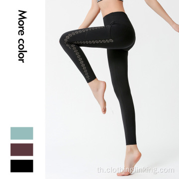 กางเกงเลคกิ้งออกกำลังกายผู้หญิง Pocket Yoga Yoga